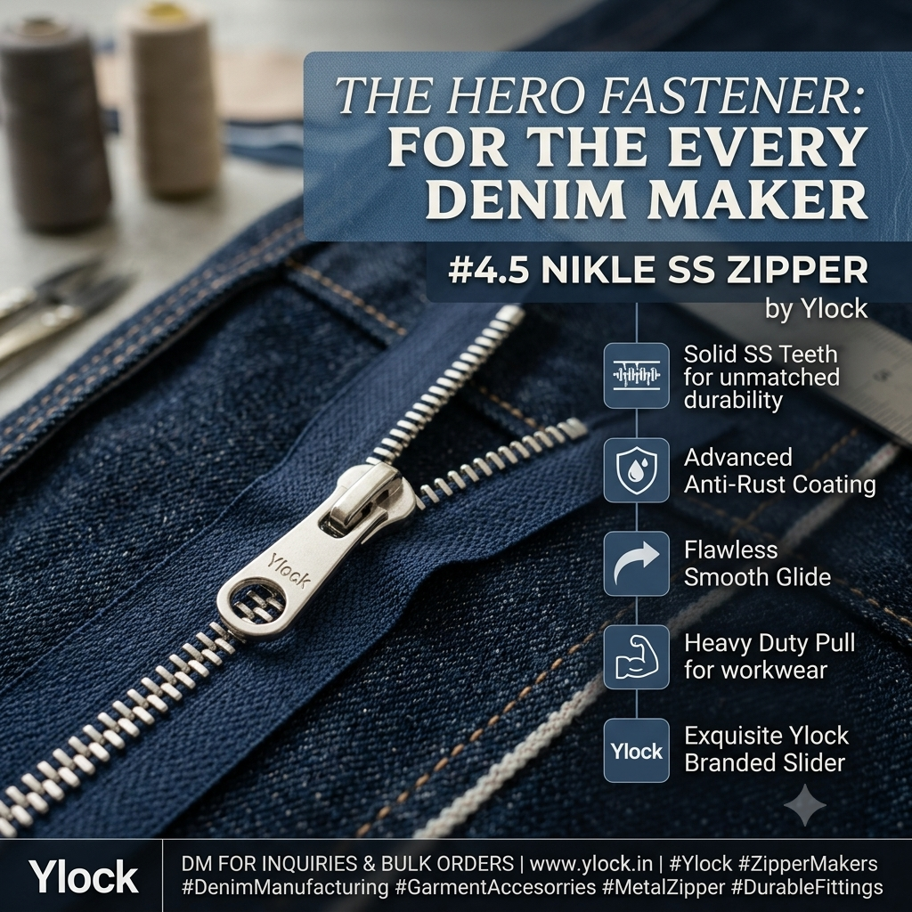 SS Metal Zippers (Denim)