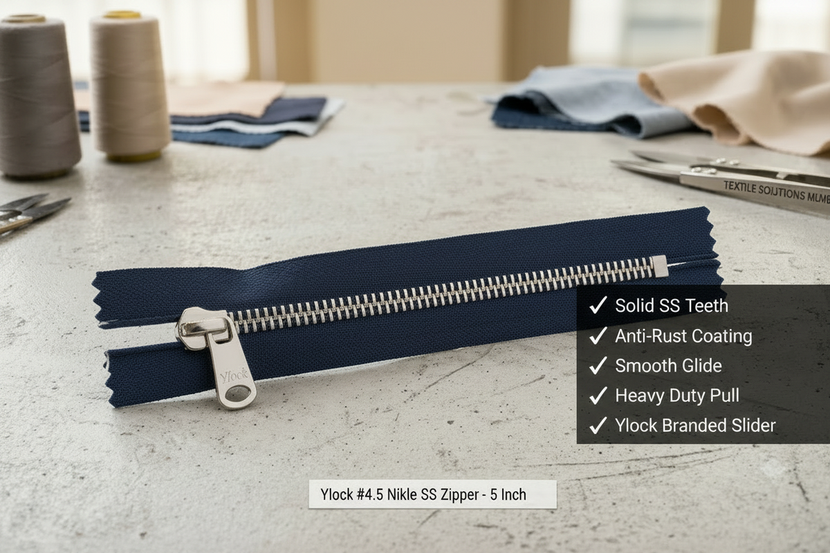 #4.5 SS Zipper (Metal) - Denim